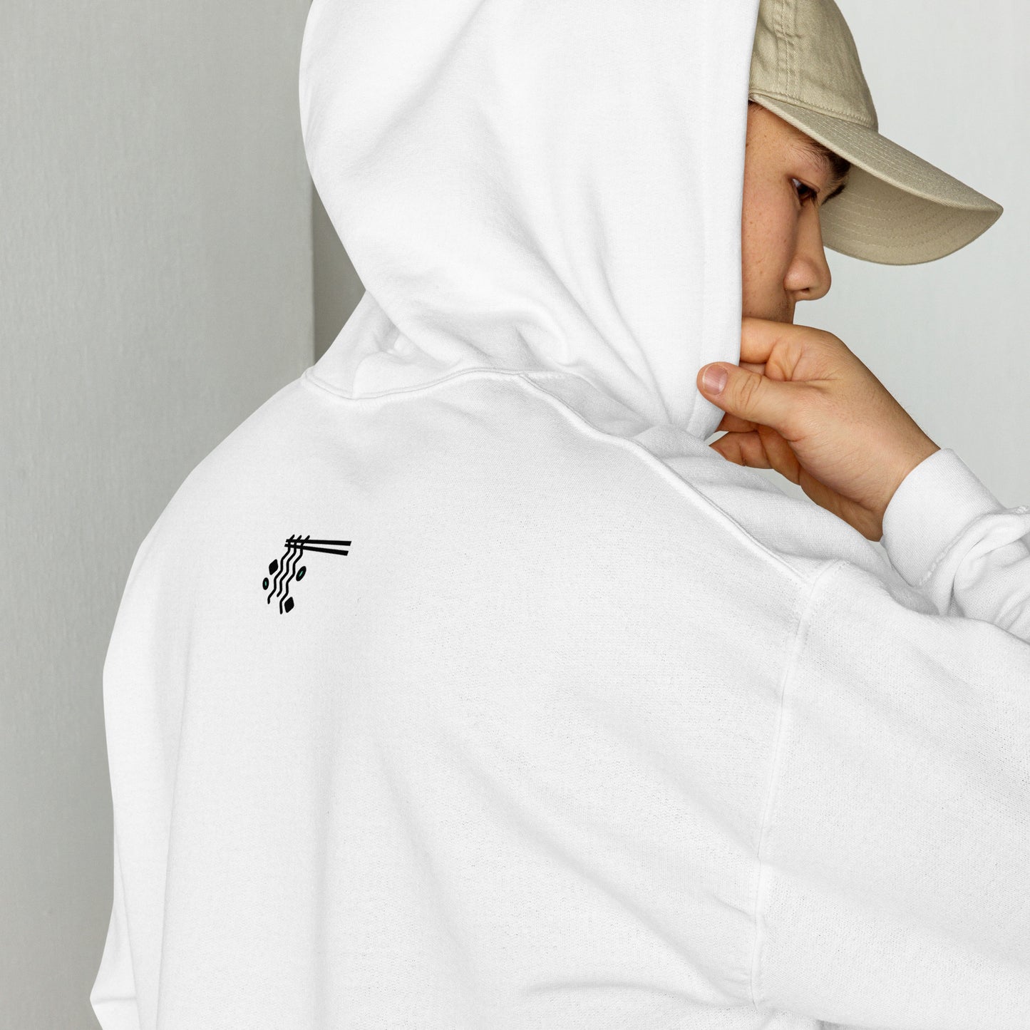 Ramen white unisex hoodie